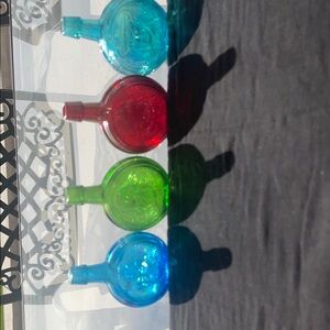 Set 4 Wheaton small presidental bottles. Collectible 1970’s.Birth,Death x